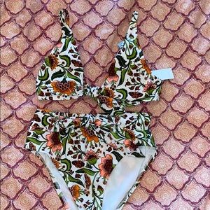 Antonio Melani S swimsuit bikini floral high waist